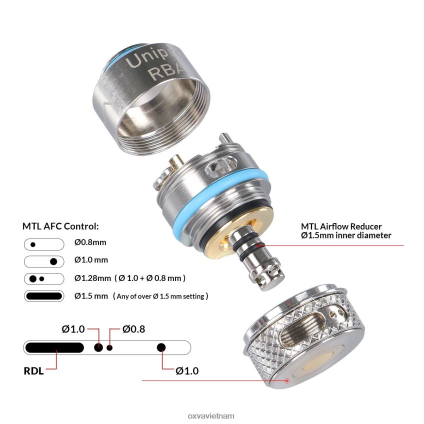 OXVA Vape Store - OXVA UNIPRO màu xanh da trời 488R4B115 rba