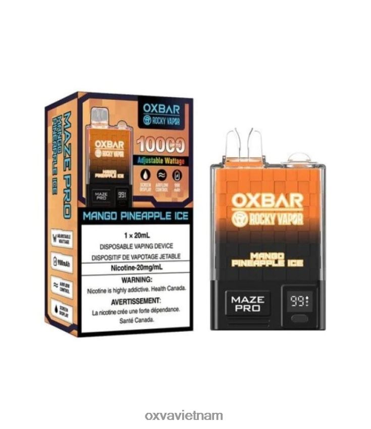 OXVA Disposable Vape Price - OXVA OXBAR MAZE PRO 10000 đá dứa xoài 488R4B29