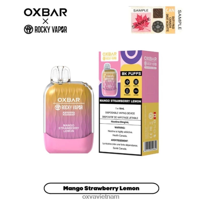 OXVA Best Vape - OXVA OXBAR G8000 xoài dâu chanh 488R4B10