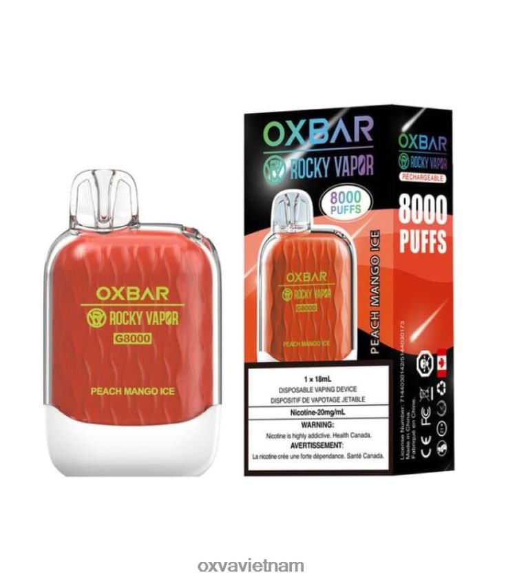 OXVA Disposable Vape Price - OXVA OXBAR G8000 đá xoài đào 488R4B39